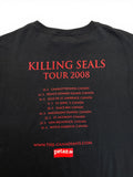 2008 Fruit Of The Loom Shirt The Canadians "Killing Seals" Tour Schwarz M