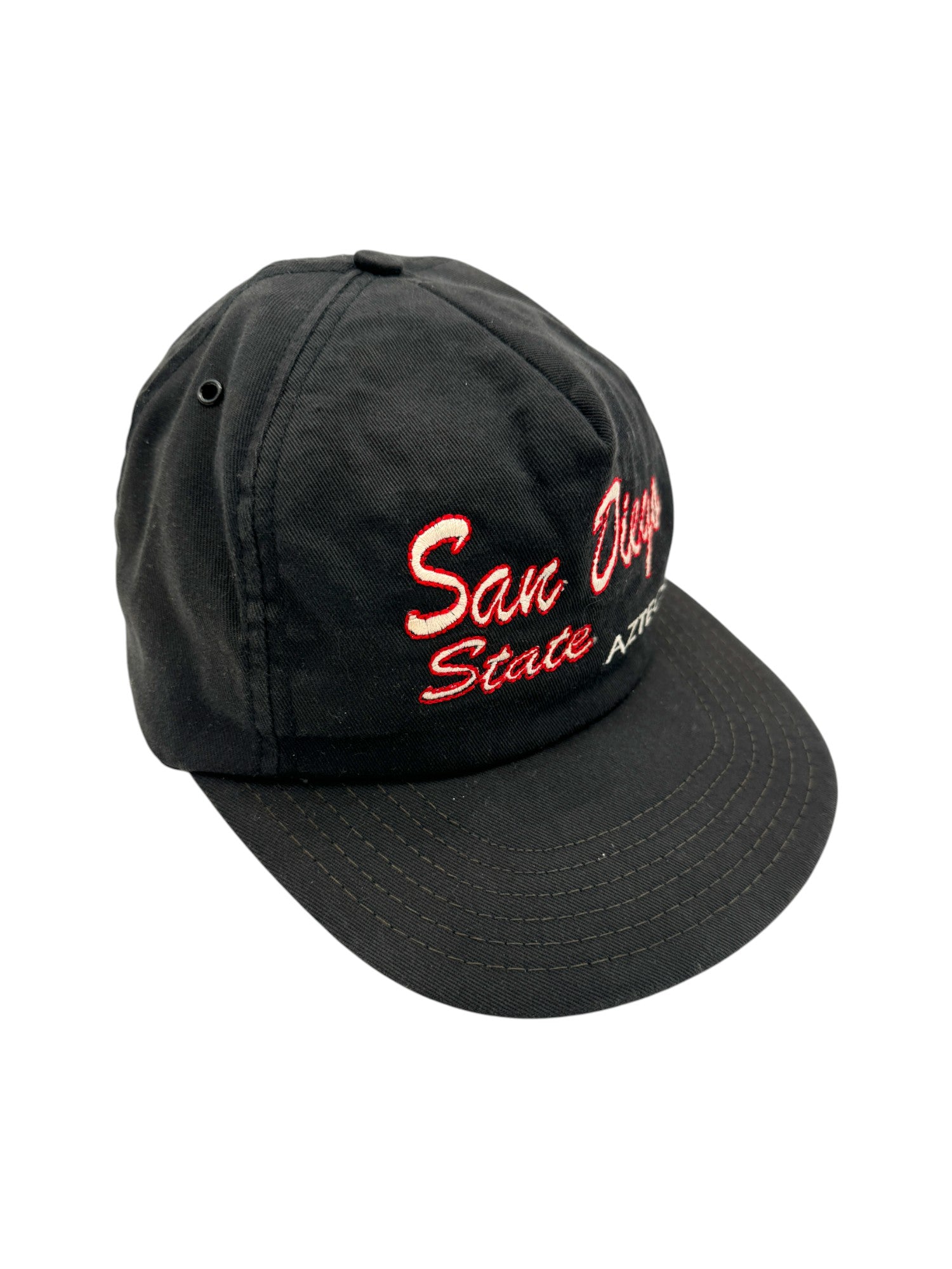 Vintage Cap 90s San Diego State Aztecs NCAA NBA Made In USA Schwarz One Size