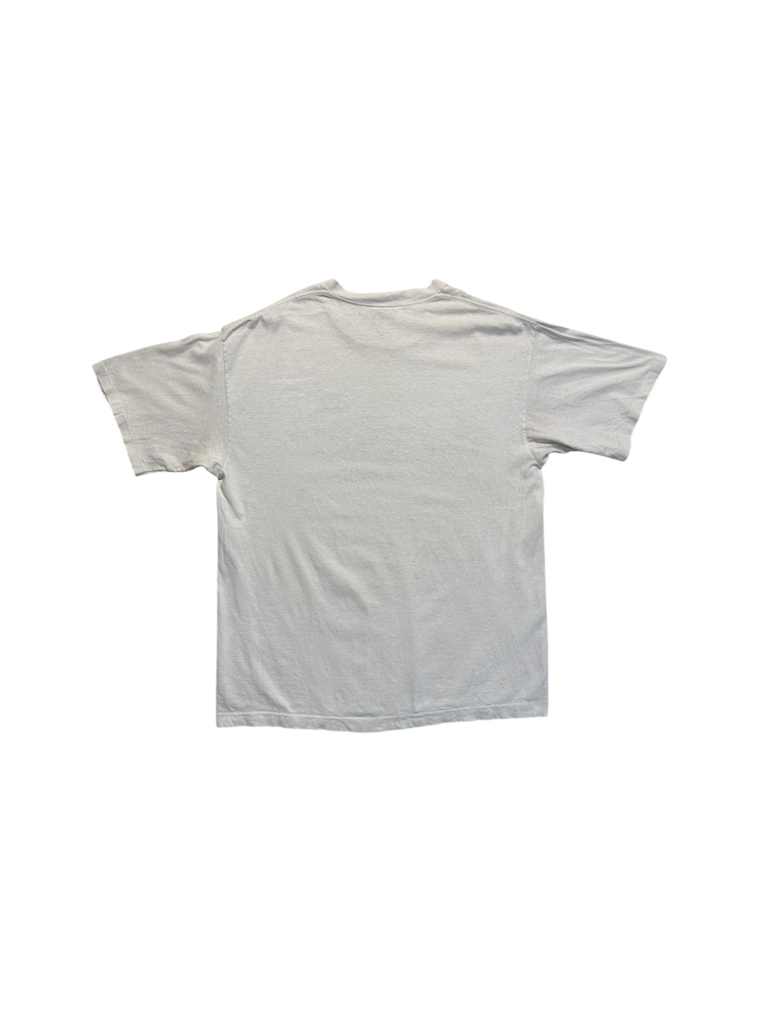 90s Mitchell & Ness Shirt MTV Rock N Jock "Homeboys" Made In USA Single Stitch Trashed Weiß L-XL