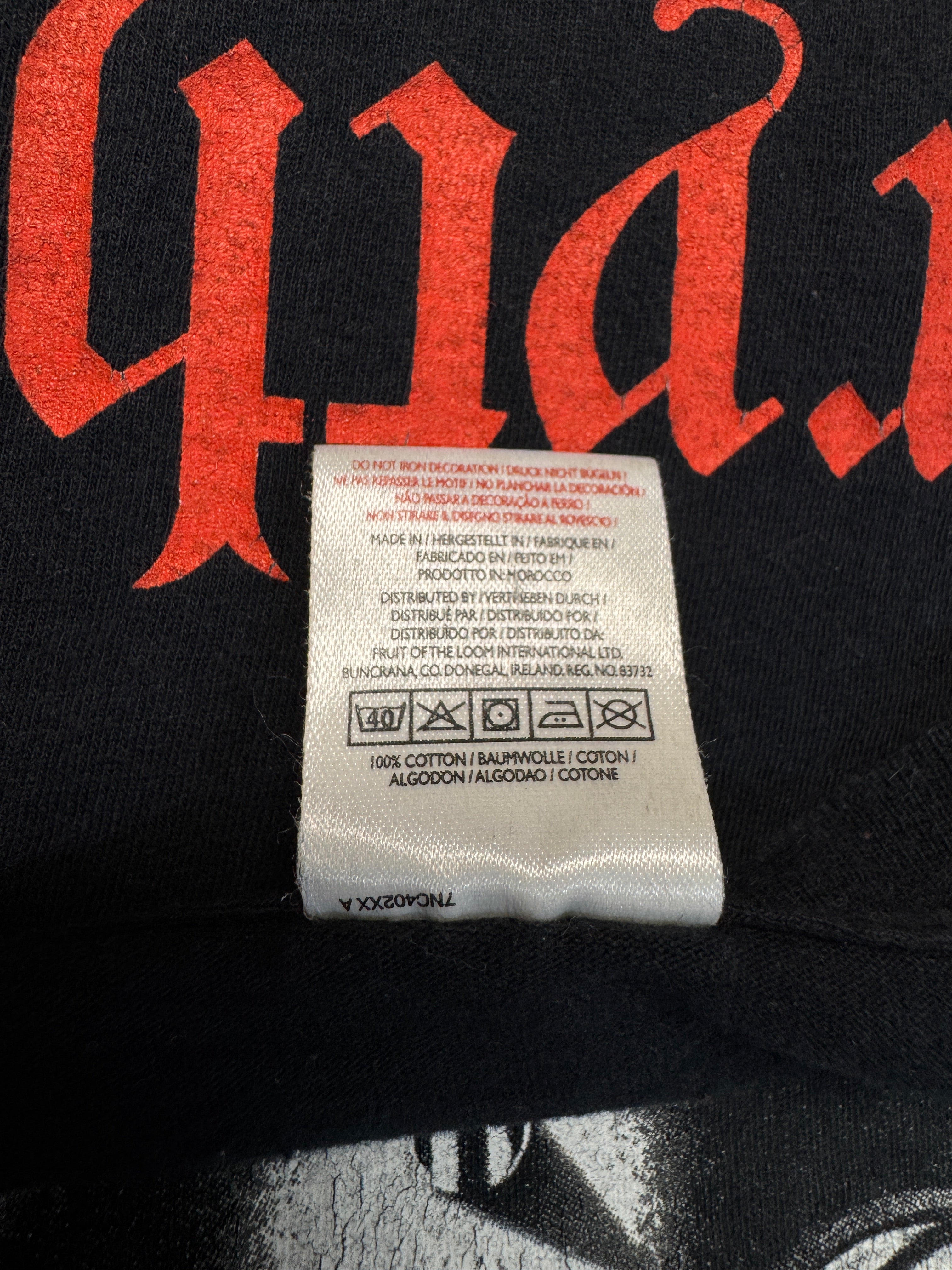 2003 Fruit Of The Loom Shirt Motörhead "Everything louder than everything else" Schwarz XL