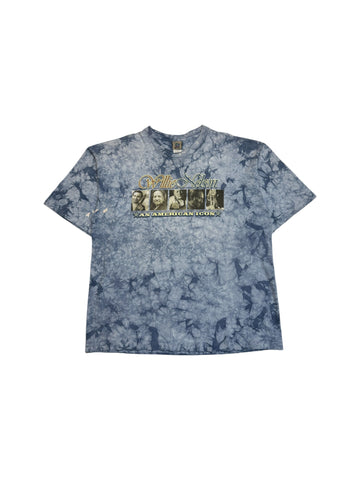 90s Liquid Blue Shirt Willie Nelson "An American Icon" Tie Dye Single Stitch Made In USA Blau XXL
