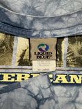 90s Liquid Blue Shirt Willie Nelson "An American Icon" Tie Dye Single Stitch Made In USA Blau XXL