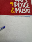 1994 GEM Shirt Woodstock Single Stitch Sleeve Made In USA Weiß XL