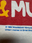 1994 GEM Shirt Woodstock Single Stitch Sleeve Made In USA Weiß XL