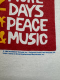 1994 GEM Shirt Woodstock Single Stitch Sleeve Made In USA Weiß XL