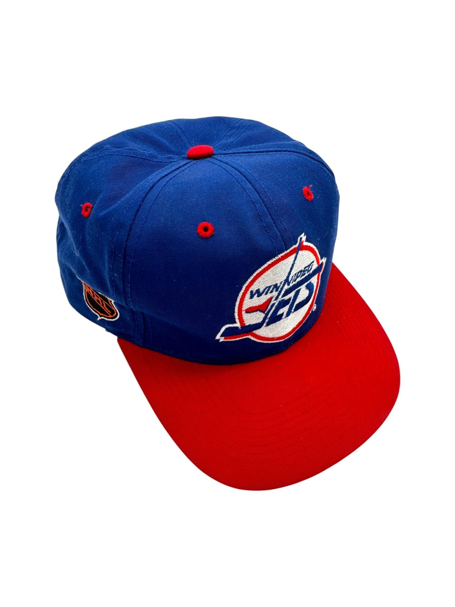 Vintage Sports Specialties Cap 90s Winnipeg Jets Back Script Blau Rot One Size
