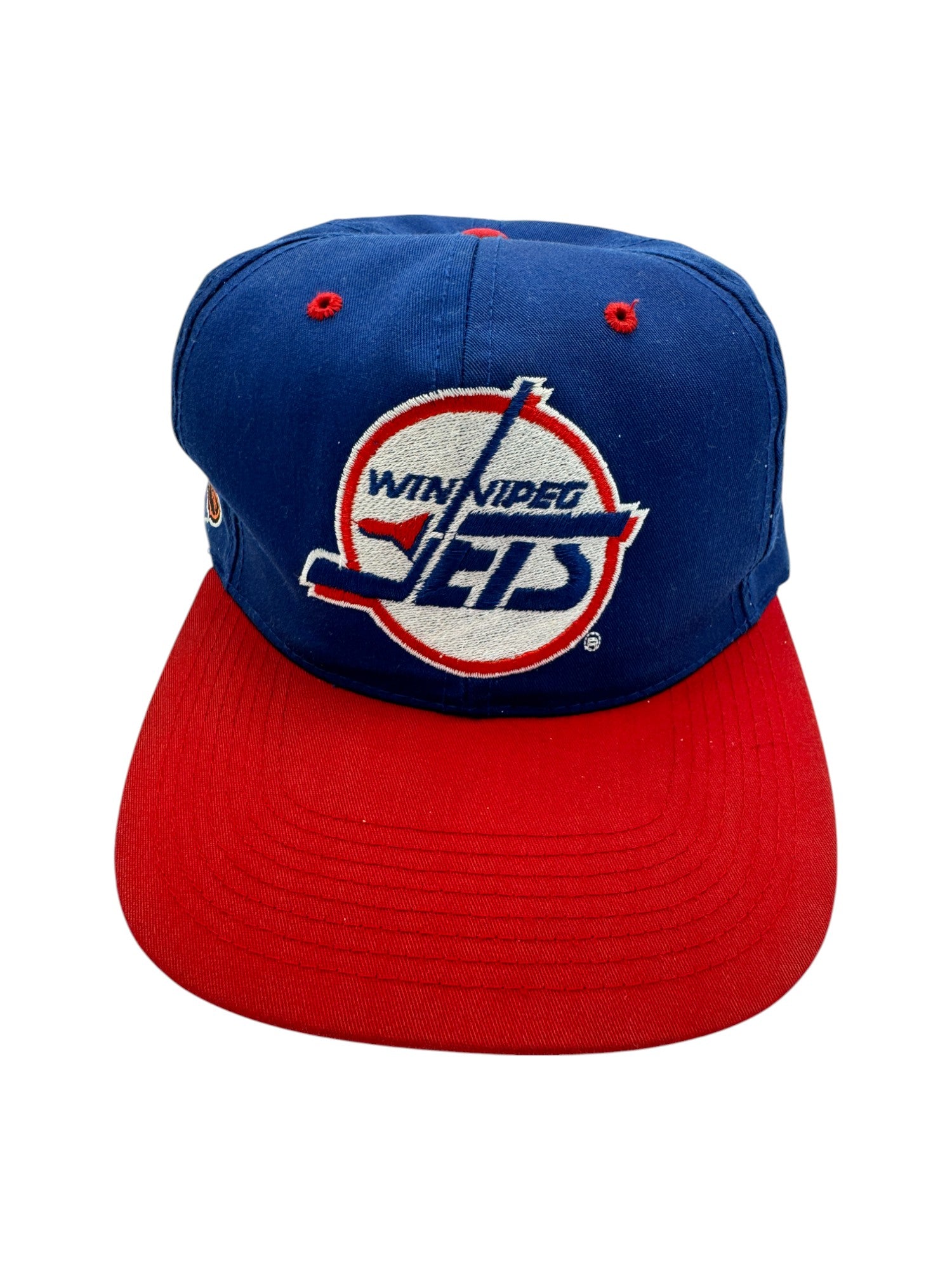 Vintage Sports Specialties Cap 90s Winnipeg Jets Back Script Blau Rot One Size