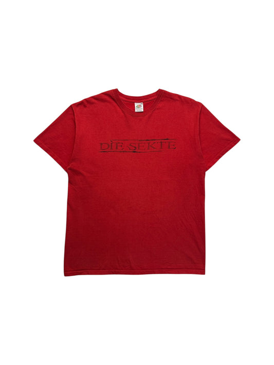 00s Fruit Of The Loom Shirt Die Sekte (Sido, B-Tight) Rot L