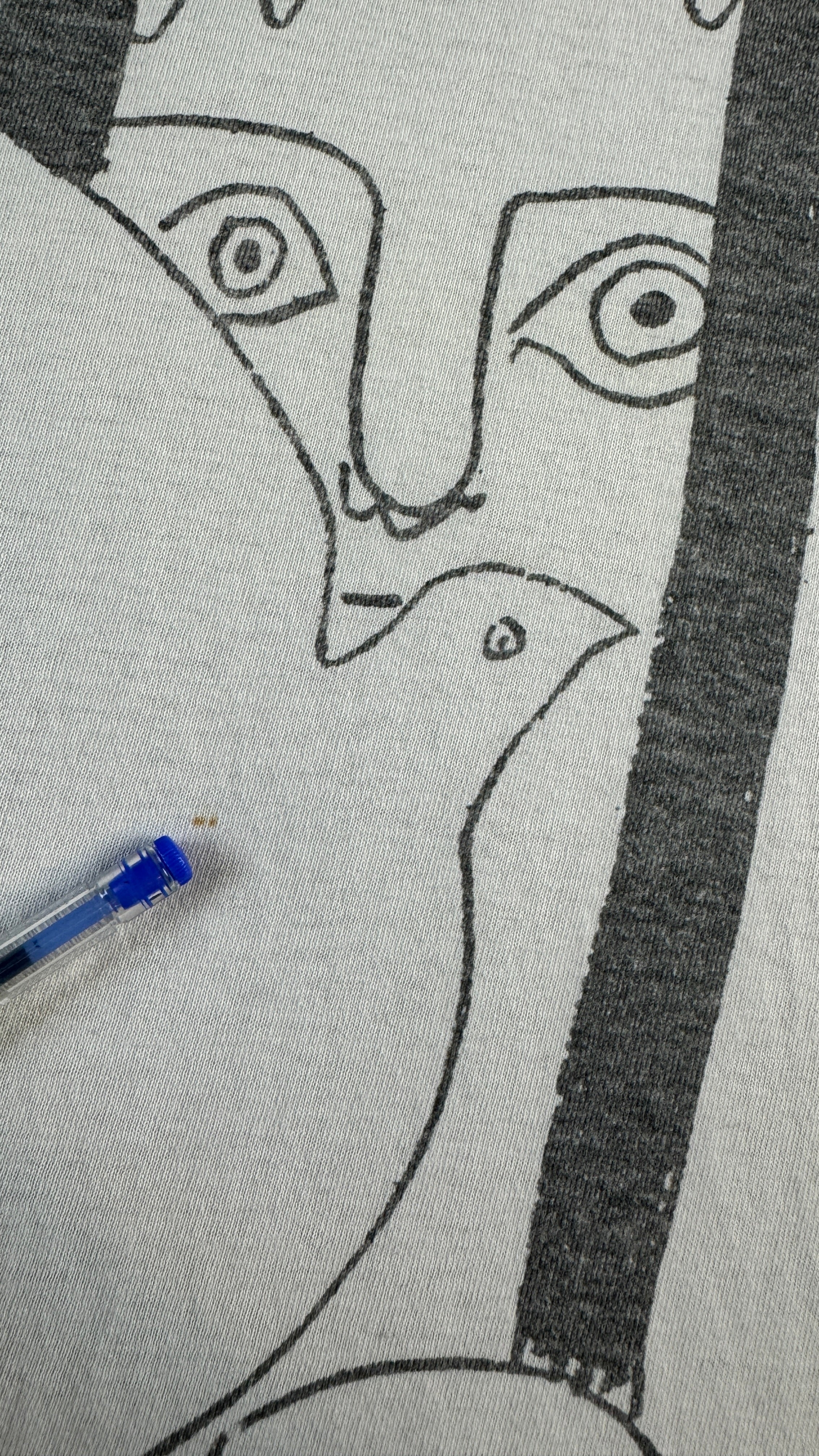 Vintage Amnesty International T-Shirt 80s Picasso Motiv Grau Single Stitch XL-XXL - RareRags