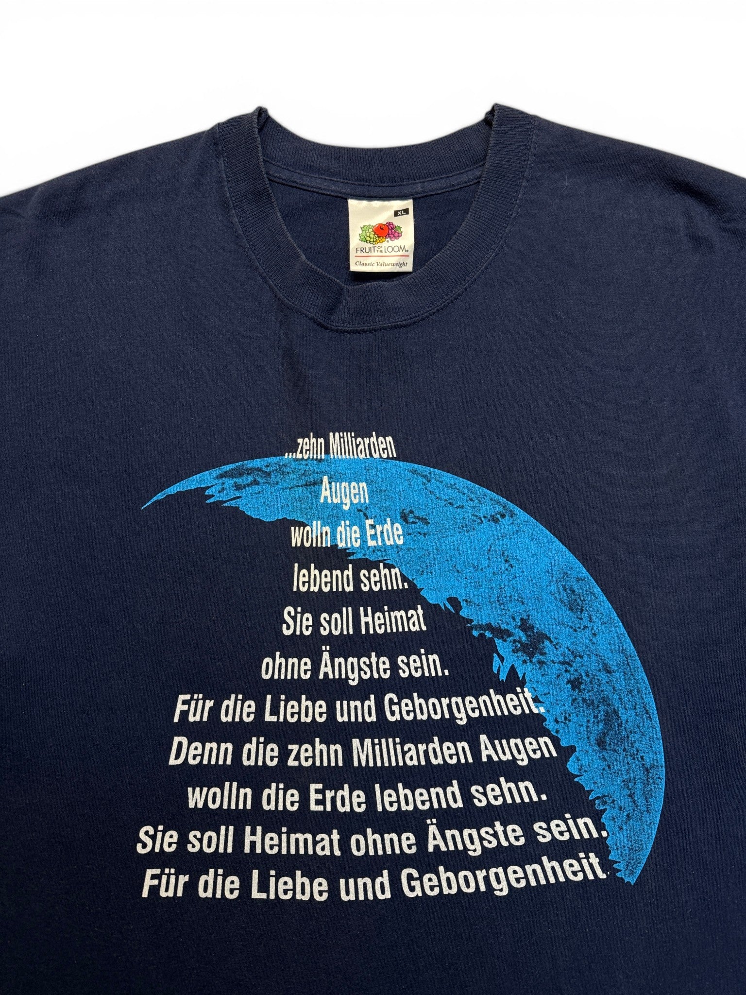 00s Fruit Of The Loom Shirt Phudys "Das Buch" Blau XL