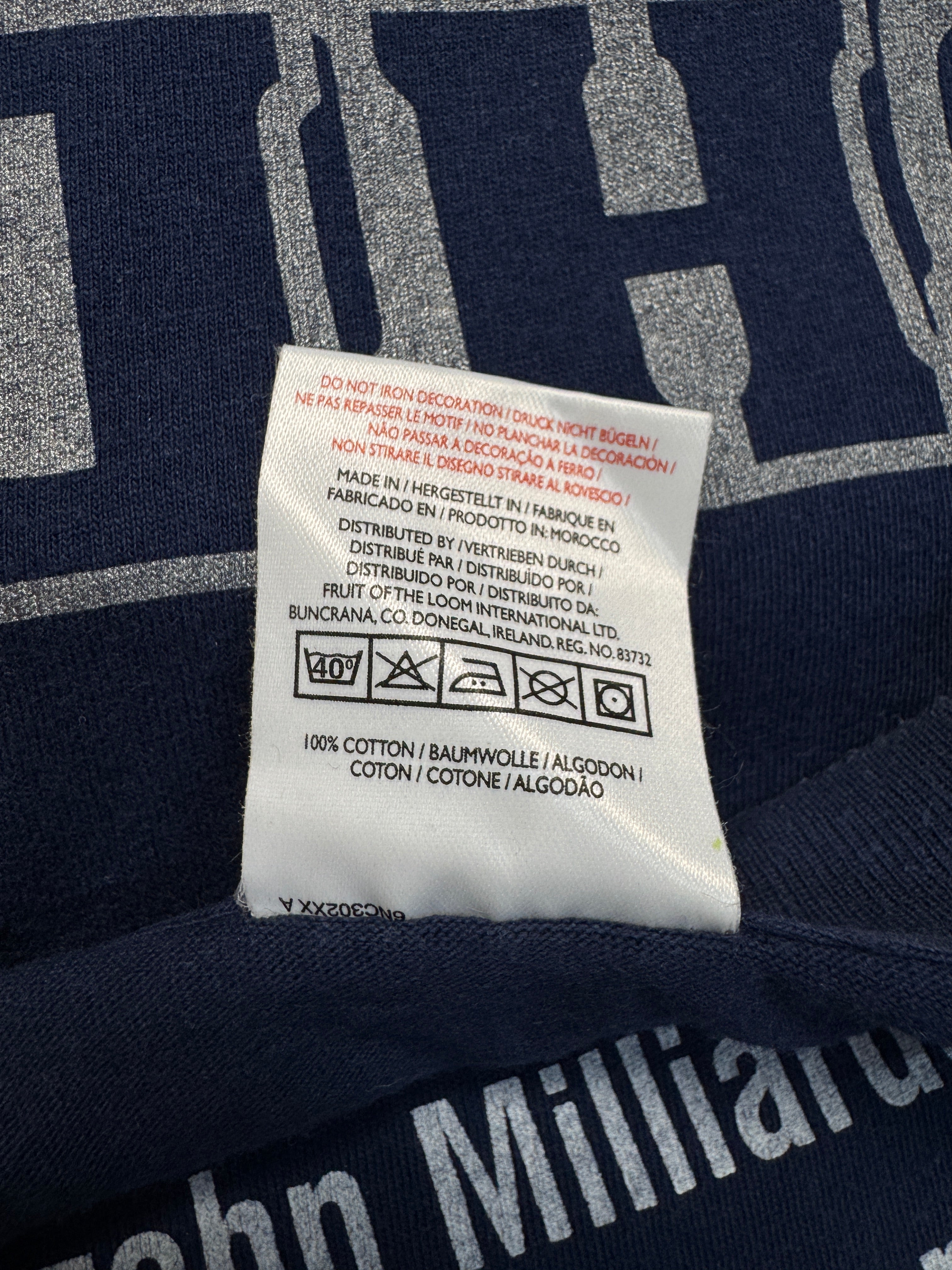 00s Fruit Of The Loom Shirt Phudys "Das Buch" Blau XL