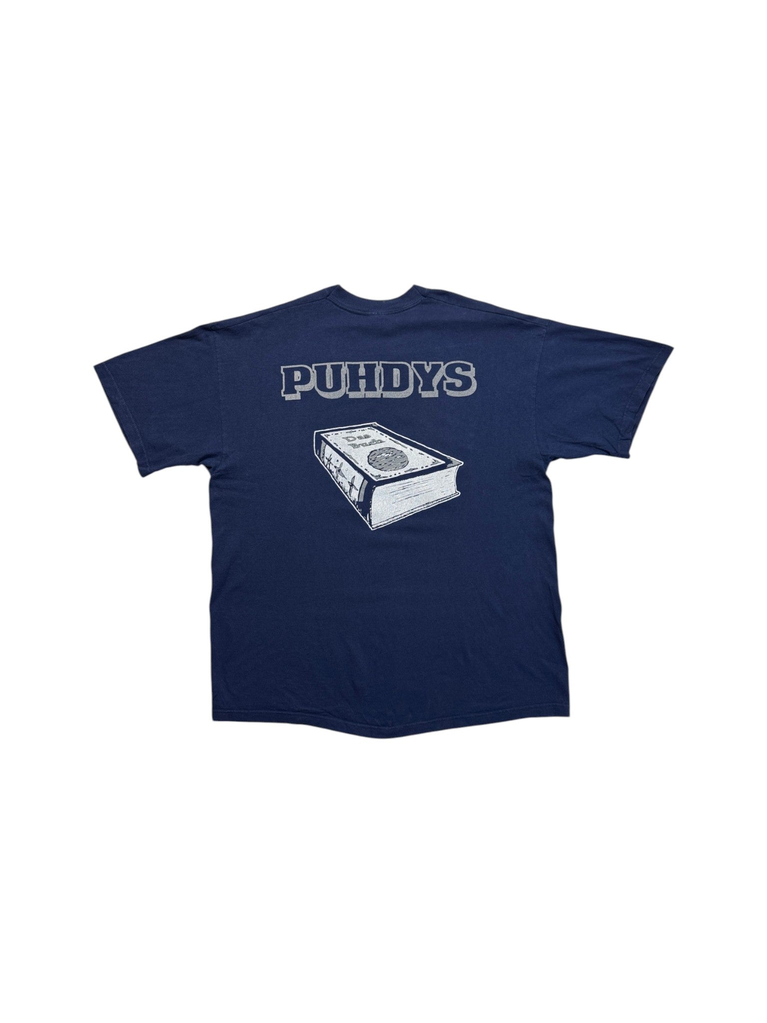 00s Fruit Of The Loom Shirt Phudys "Das Buch" Blau XL