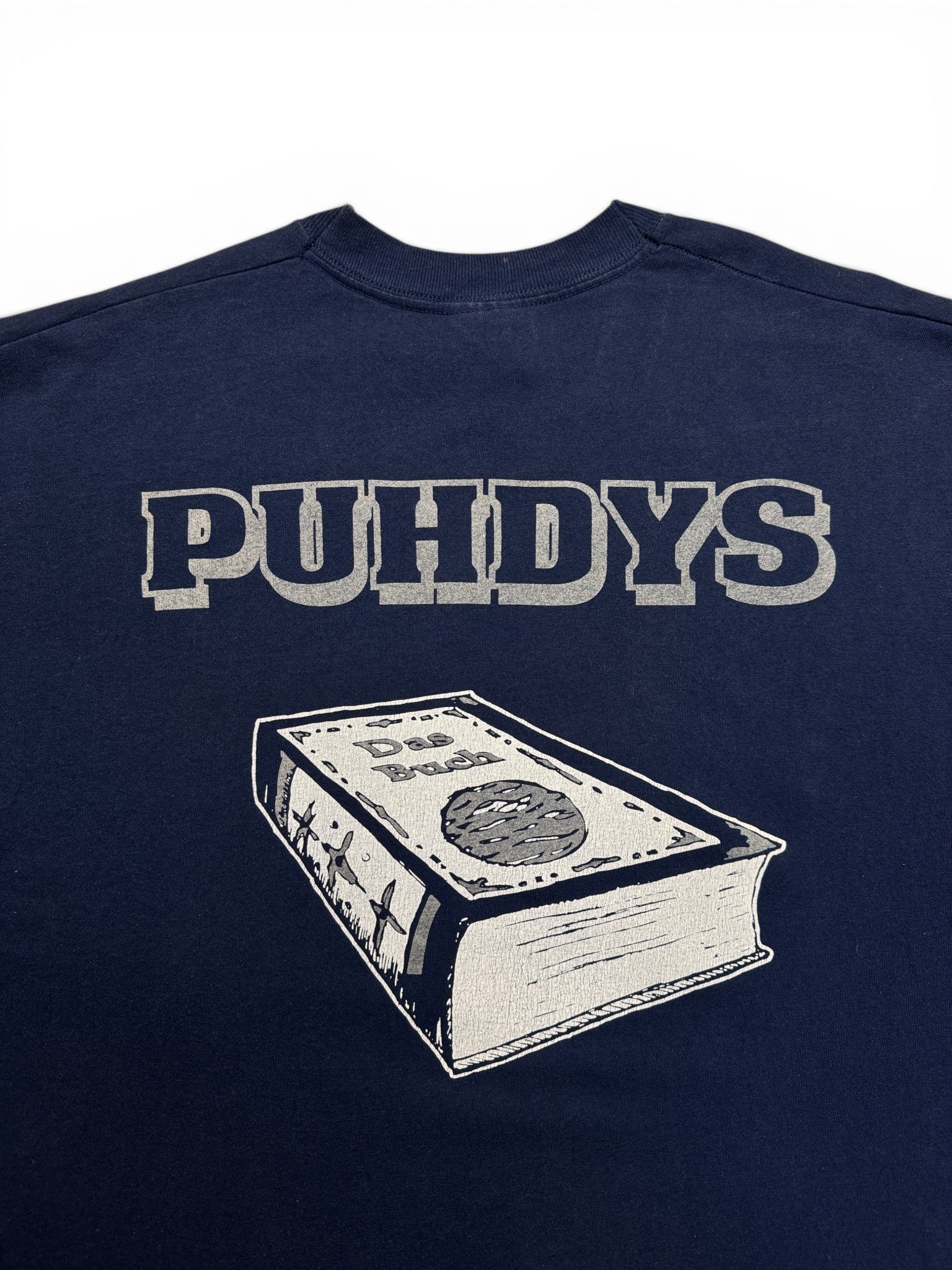 00s Fruit Of The Loom Shirt Phudys "Das Buch" Blau XL