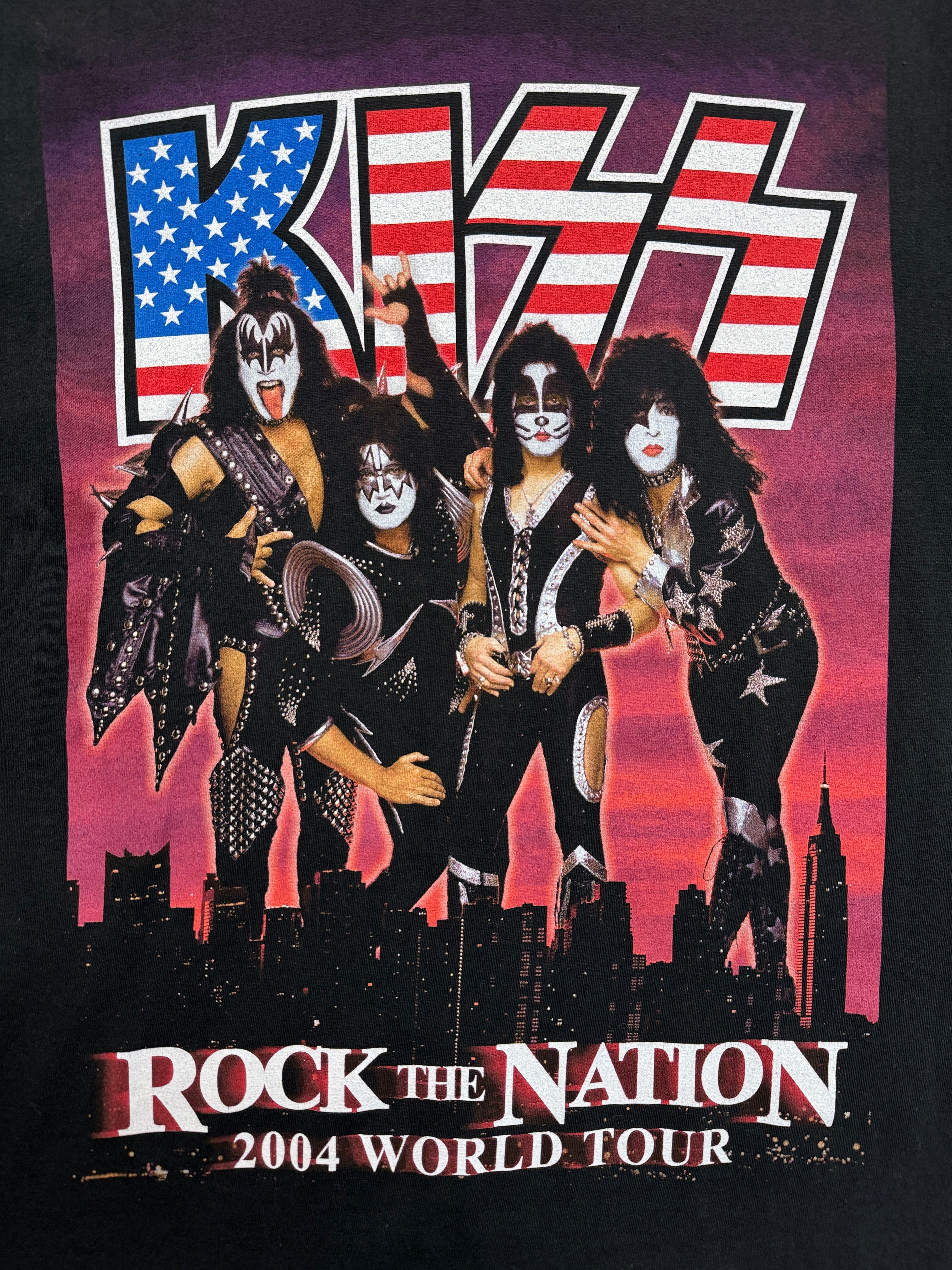 2004 Anvil Shirt Kiss World Tour "Rock the Nation" Schwarz L