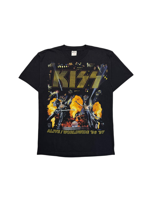 1996/97 Murina Tourshirt Kiss "Alive/Worldwide" Made In USA Single Stitch Sleeve Schwarz L