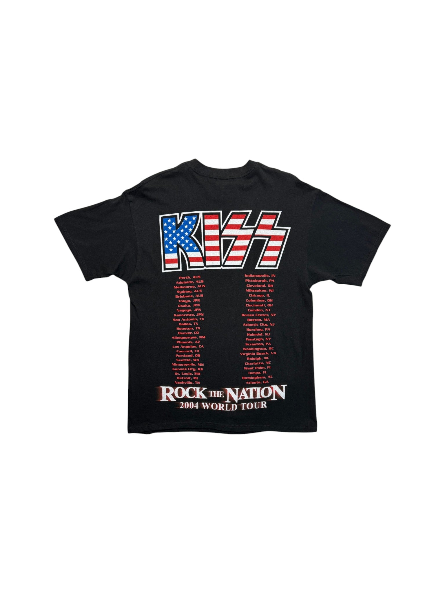 2004 Anvil Shirt Kiss World Tour "Rock the Nation" Schwarz L