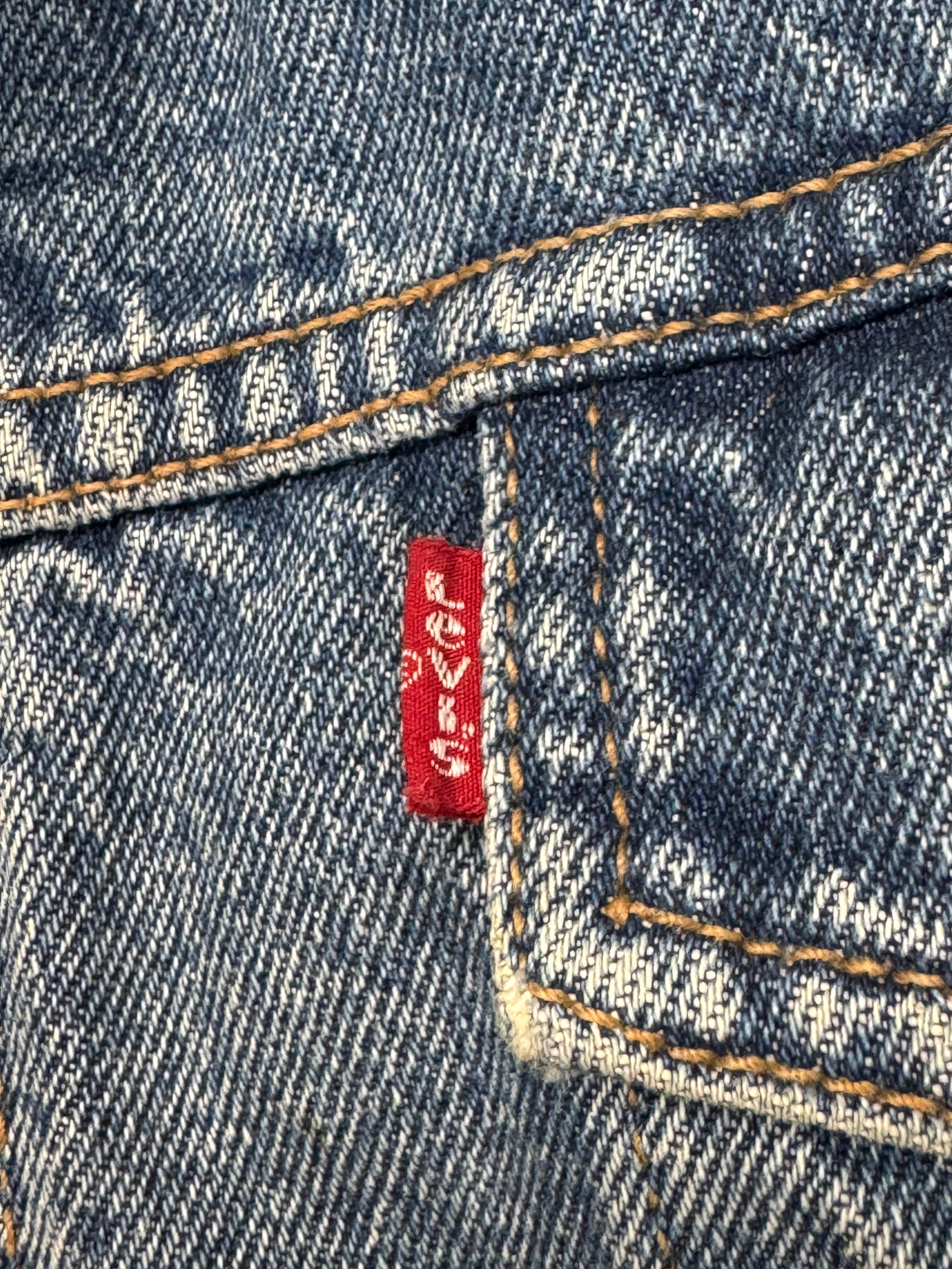 90s Levis Jeansweste Blanket Lining Blau L-XL