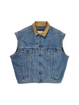 90s Levis Jeansweste Blanket Lining Blau L-XL