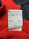 1997 Levis Jeansjacke For Girls Orange Tab Fleece Lining Dunkelblau L