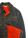 1997 Levis Jeansjacke For Girls Orange Tab Fleece Lining Dunkelblau L