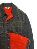 1997 Levis Jeansjacke For Girls Orange Tab Fleece Lining Dunkelblau L