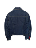 1997 Levis Jeansjacke For Girls Orange Tab Fleece Lining Dunkelblau L