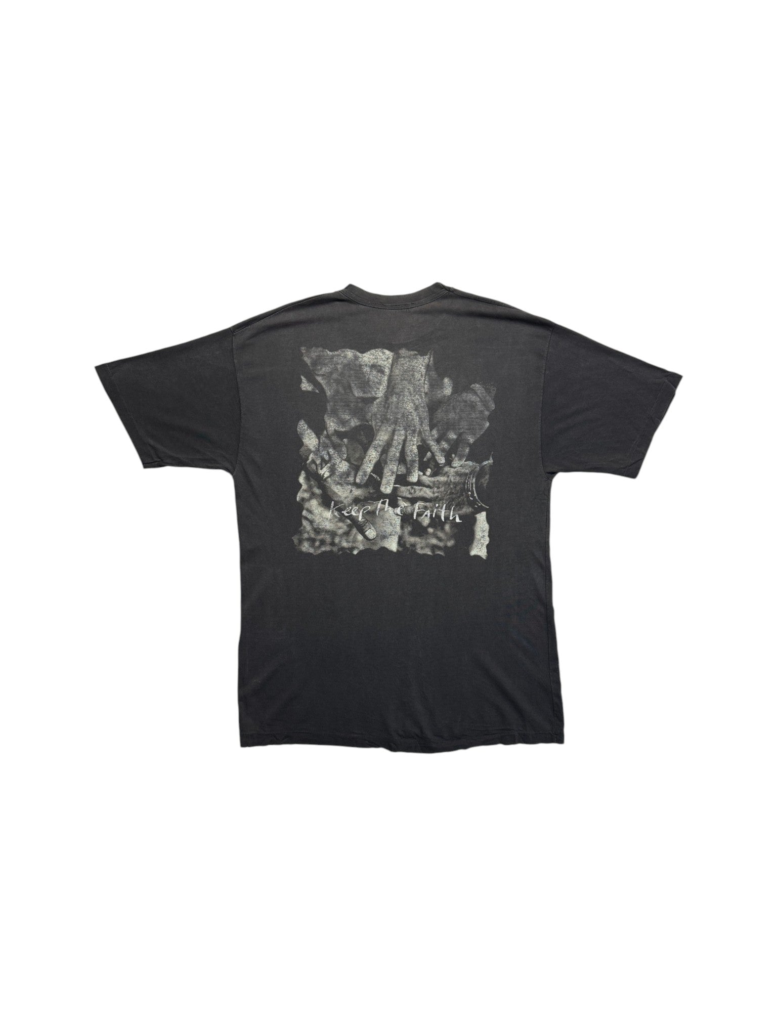 1992 Brockum Shirt Bon Jovi "Keep the Faith" Single Stitch Schwarz L-XL