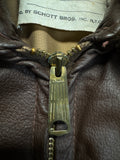 70s Schott Bros. Inc. Fliegerjacke US Navy G-1 Talon Zip Dunkelbraun 42