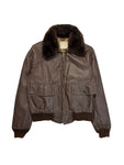 70s Schott Bros. Inc. Fliegerjacke US Navy G-1 Talon Zip Dunkelbraun 42