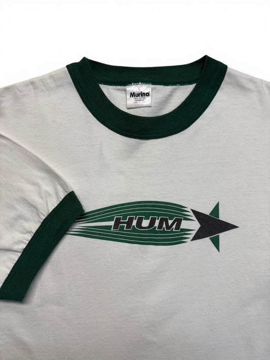 Rare! 90s Murina Ringer Shirt HUM Made In USA Weiß Grün L