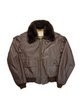 70s Schott Bros. Inc. Fliegerjacke US Navy G-1 Talon Zip Dunkelbraun 42