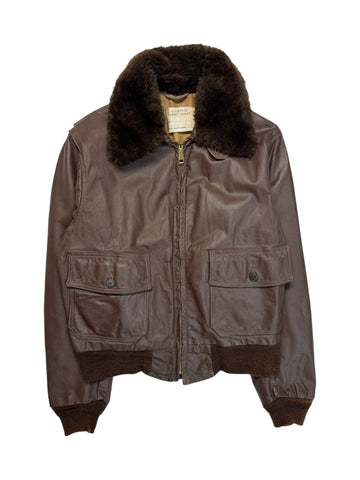 70s Schott Bros. Inc. Fliegerjacke US Navy G-1 Talon Zip Dunkelbraun 42