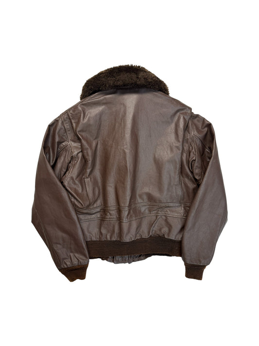 70s Schott Bros. Inc. Fliegerjacke US Navy G-1 Talon Zip Dunkelbraun 42