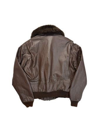 70s Schott Bros. Inc. Fliegerjacke US Navy G-1 Talon Zip Dunkelbraun 42