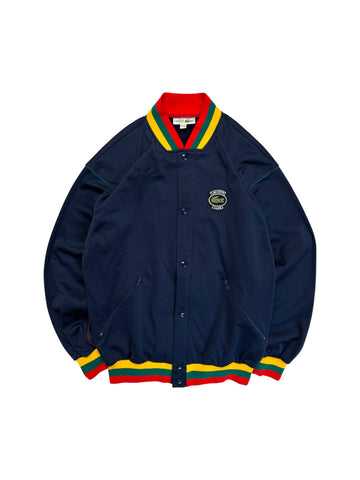80s Lacoste Bomberjacke Made In France Reggae Dunkelblau 3/174 S-M