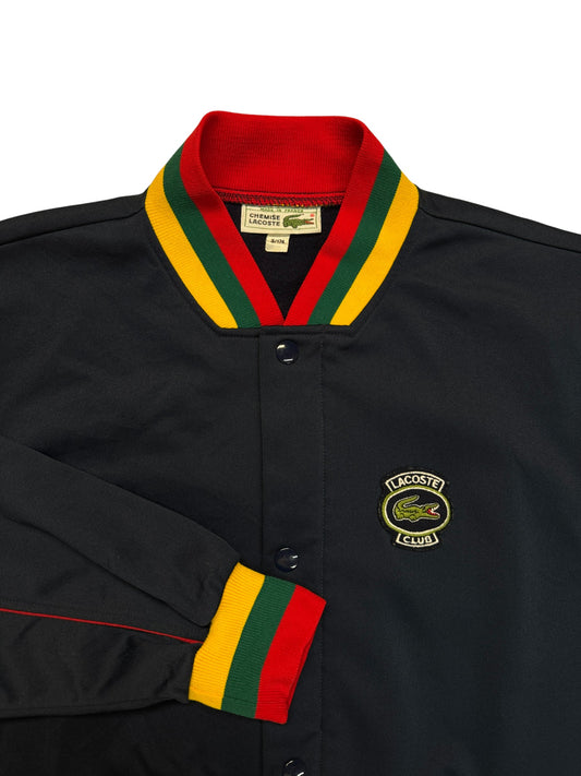 80s Lacoste Bomberjacke Made In France Reggae Dunkelblau 3/174 S-M