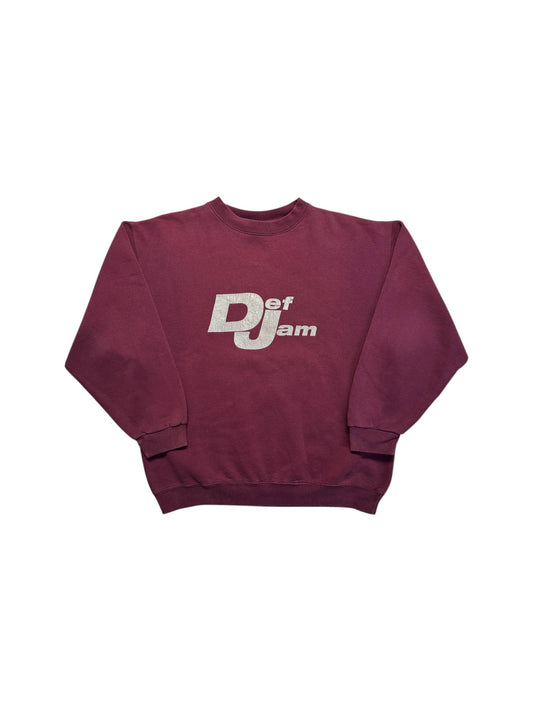 90s DefJam Records Sweater Rot XL