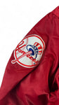 Vintage Majestic Satin Bomberjacke 90s MLB Baseball New York Yankees Made In Korea Rot M