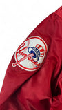 Vintage Majestic Satin Bomberjacke 90s MLB Baseball New York Yankees Made In Korea Rot M