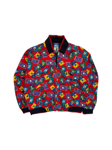 80s Ellesse 2in1 Blouson Reversible Golfing Made In Hong Kong Navy Rot S-M