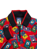 80s Ellesse 2in1 Blouson Reversible Golfing Made In Hong Kong Navy Rot S-M