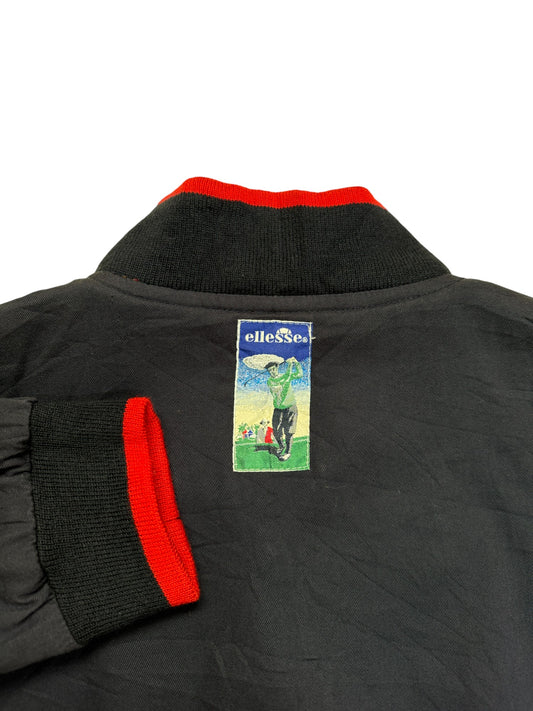 80s Ellesse 2in1 Blouson Reversible Golfing Made In Hong Kong Navy Rot S-M