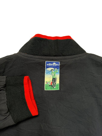 80s Ellesse 2in1 Blouson Reversible Golfing Made In Hong Kong Navy Rot S-M
