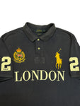 00s Ralph Lauren Poloshirt London "Chief Keef" Custom Fit Dunkelblau XL