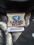 Vintage Liquid Blue Shirt 1996 Wildlife-Fashion Bulldog Skulls Schwarz Weiß XL