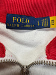 Ralph Lauren Damen Pullover 1/3 Reißverschluss Terry/Frottee Weiß Blau S