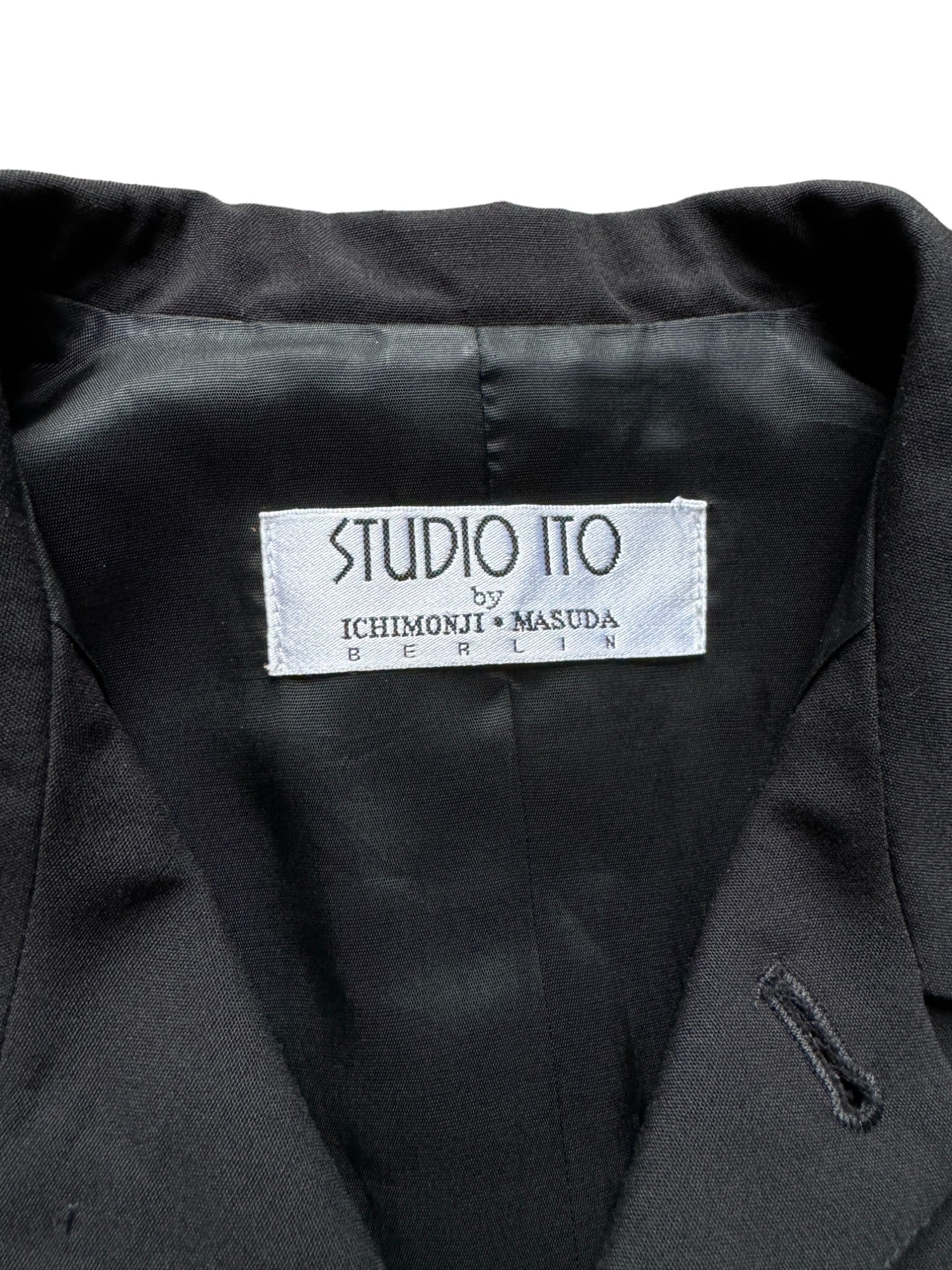 Studio Ito by Ichimonji Masuda Anzug Made In Berlin Schurwolle Schwarz 36
