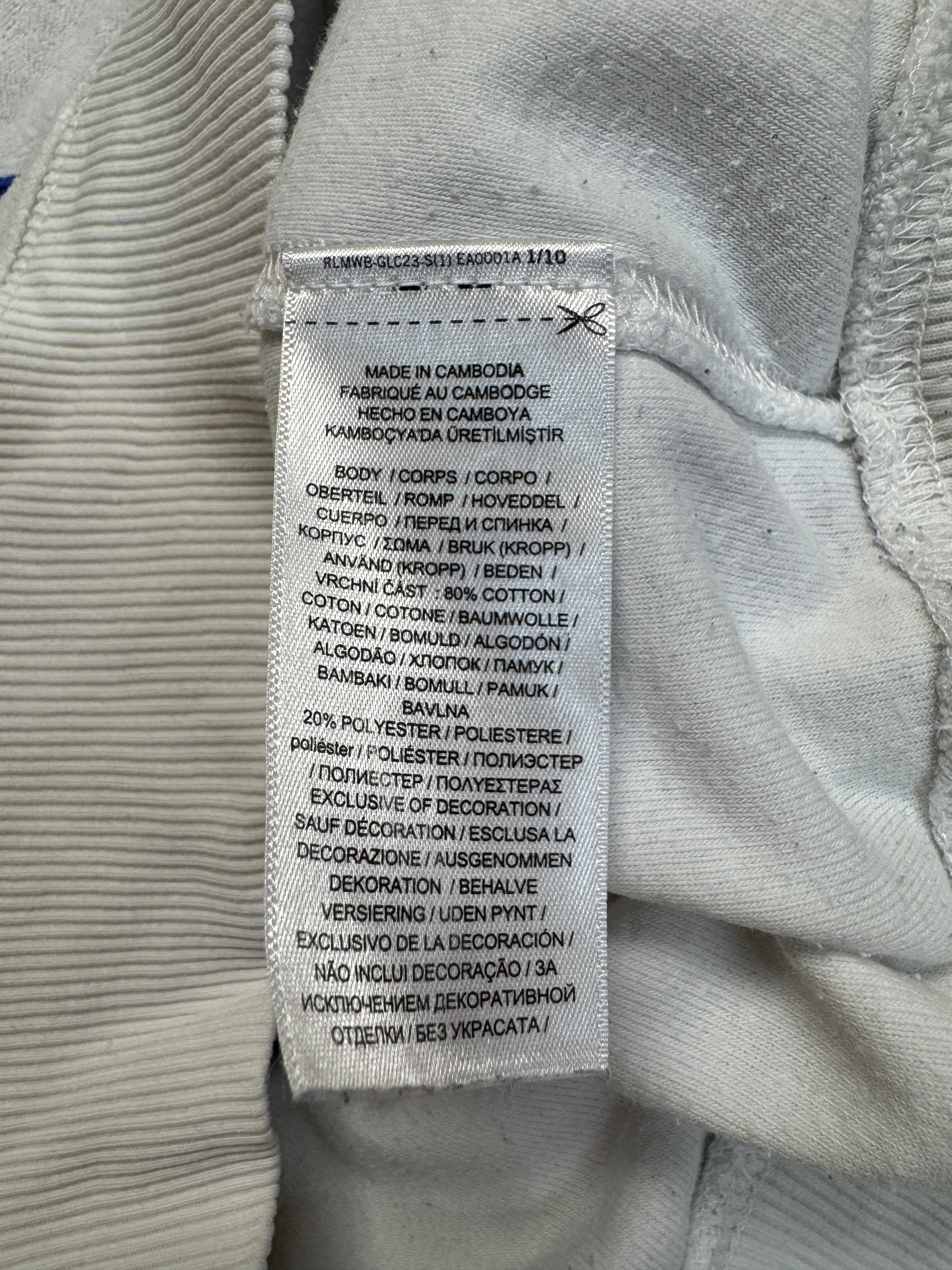 Ralph Lauren Damen Pullover 1/3 Reißverschluss Terry/Frottee Weiß Blau S