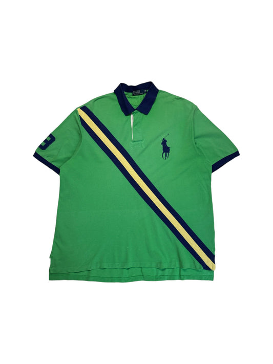 90s Ralph Lauren Poloshirt Big Pony #3 Grün 2XB Big