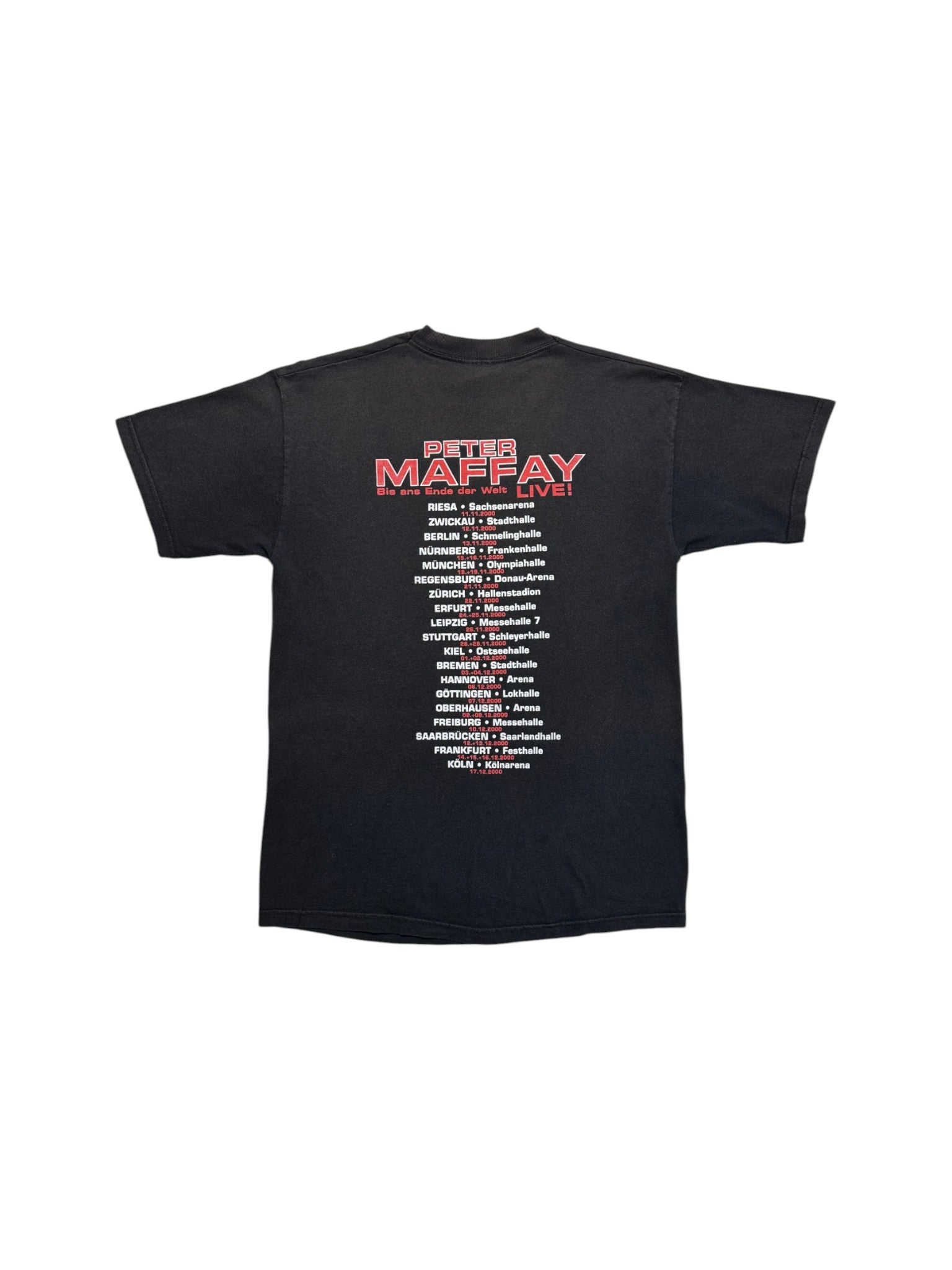 2000 Screen Stars Shirt Peter Maffay "Bis ans Ende der Welt" Schwarz M